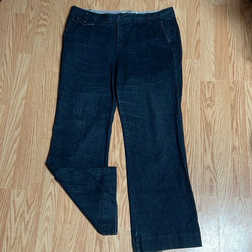 Dockers Preppy Wide Leg Ideal Fit size 16 Jeans Dark